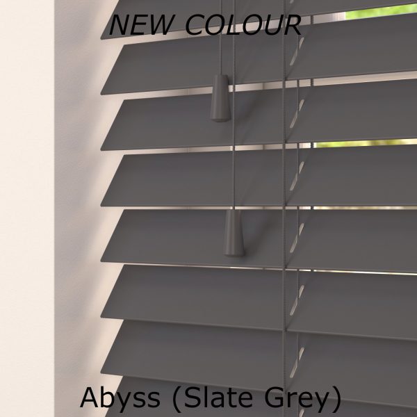 Eco-Friendly - Decora Sunwood - Faux Wood Venetian Blind - Abyss (Slate Grey)